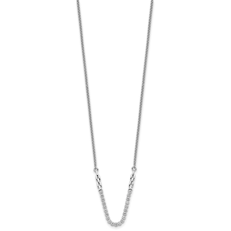 14k White Gold 1/2 Ct. Lab Grown Diamond VS/SI+ G+ Adjustable up to 24 inch Tennis Style Bolo Necklace