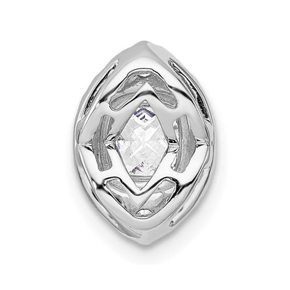 14K White Gold Lab Grown VS/SI+ G+ Diamond Halo Chain Slide