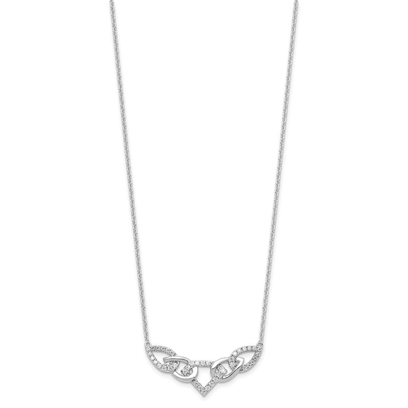 14k White Gold 1/2 Ct. Lab Grown Diamond VS/SI+ G+ 18 inch Fancy Teardrop Necklace