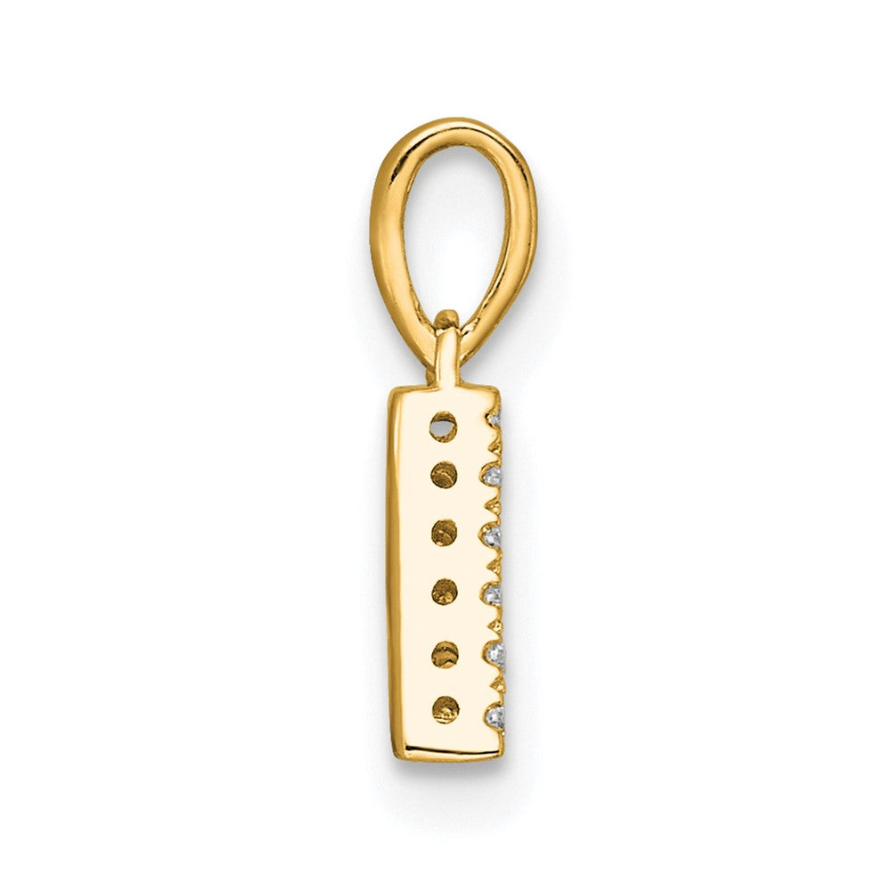 10K Yellow Gold 10K Diamond Letter A Initial With Bail Pendant
