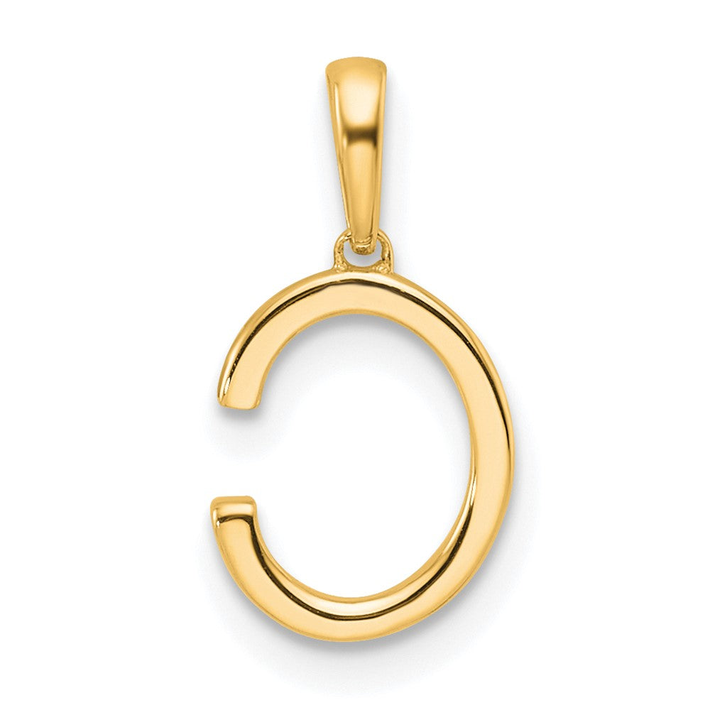 10K Yellow Gold 10K Diamond Letter C Initial Pendant