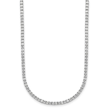 14k White Gold 5 Ct. Lab Grown Diamond VS/SI+ G+ Adjustable to 26 inch Tennis Bolo Necklace