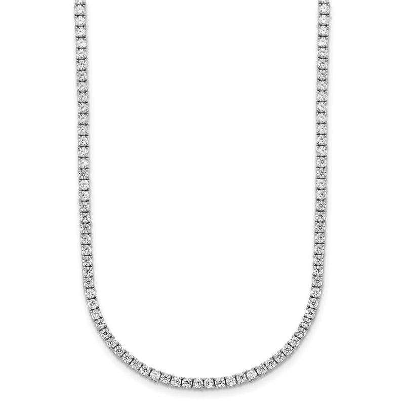 14k White Gold 5 Ct. Lab Grown Diamond VS/SI+ G+ Adjustable to 26 inch Tennis Bolo Necklace