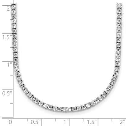 14k White Gold 5 Ct. Lab Grown Diamond VS/SI+ G+ Adjustable to 26 inch Tennis Bolo Necklace