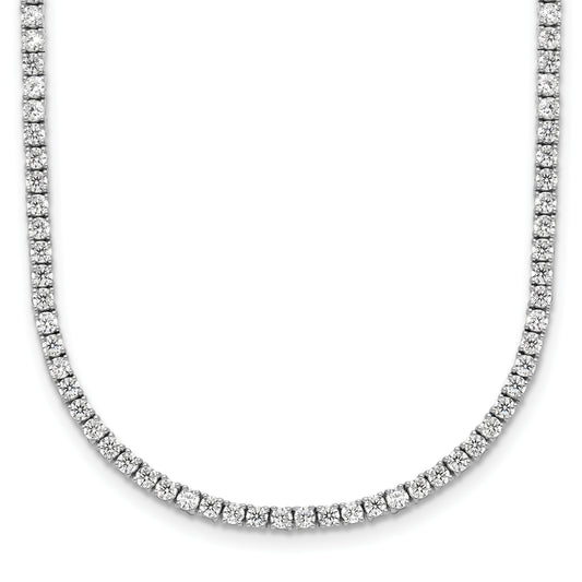 14k White Gold 5 Ct. Lab Grown Diamond VS/SI+ G+ Adjustable to 26 inch Tennis Bolo Necklace