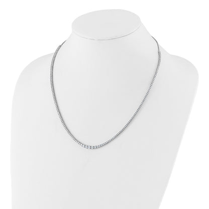 14k White Gold 5 Ct. Lab Grown Diamond VS/SI+ G+ Adjustable to 24 inch Tennis Bolo Necklace