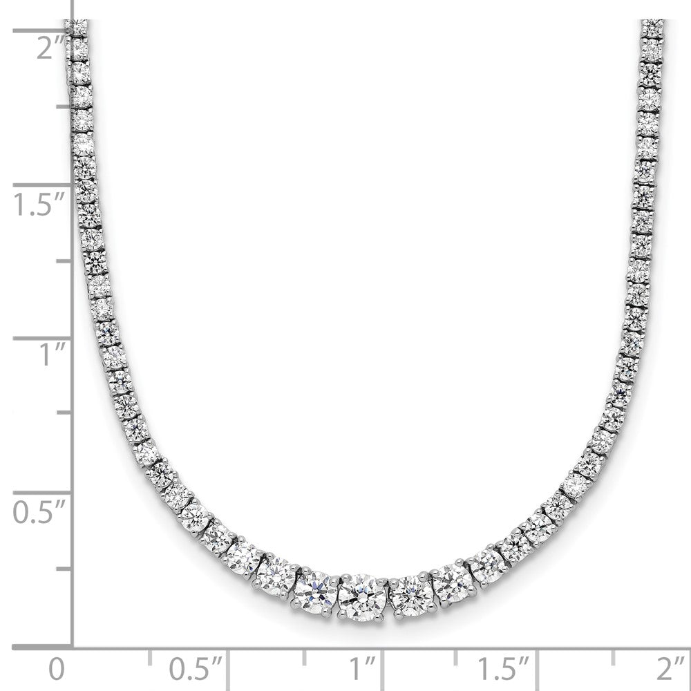 14k White Gold 5 Ct. Lab Grown Diamond VS/SI+ G+ Adjustable to 24 inch Tennis Bolo Necklace