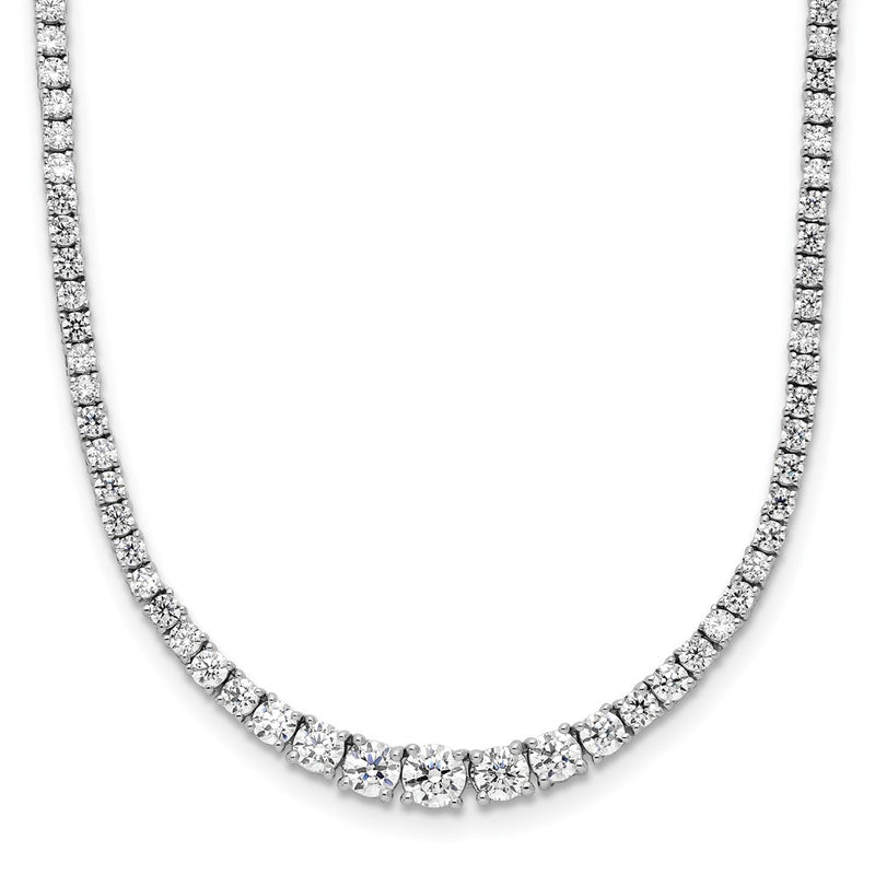 14k White Gold 5 Ct. Lab Grown Diamond VS/SI+ G+ Adjustable to 24 inch Tennis Bolo Necklace