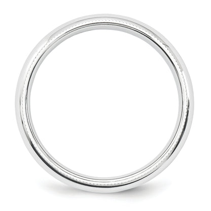 Platinum 5mm Polished Milgrain Comfort Fit Wedding Band
