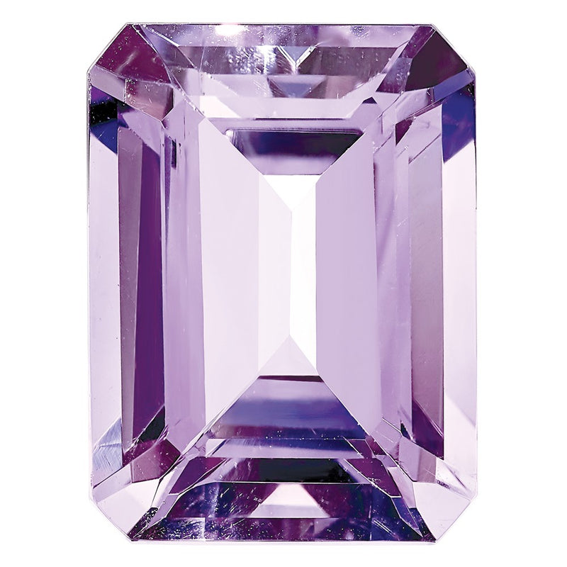 Gemstone Rose De France Quartz Aa Quality 12X10mm Emerald Cut