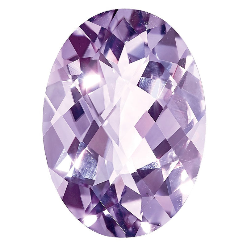 Gemstone Rose De France Quartz Aa Quality 14X10mm Oval Checkerboard