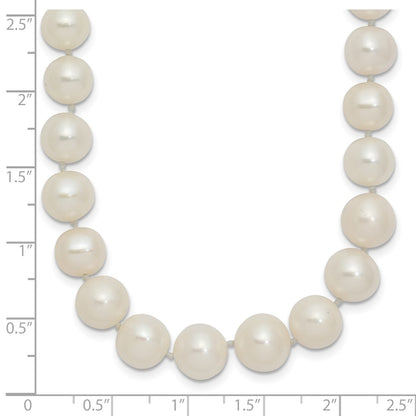 14K Yellow Gold 7.5-9mm White Freshwater Cultured Pearl Graduated Necklace