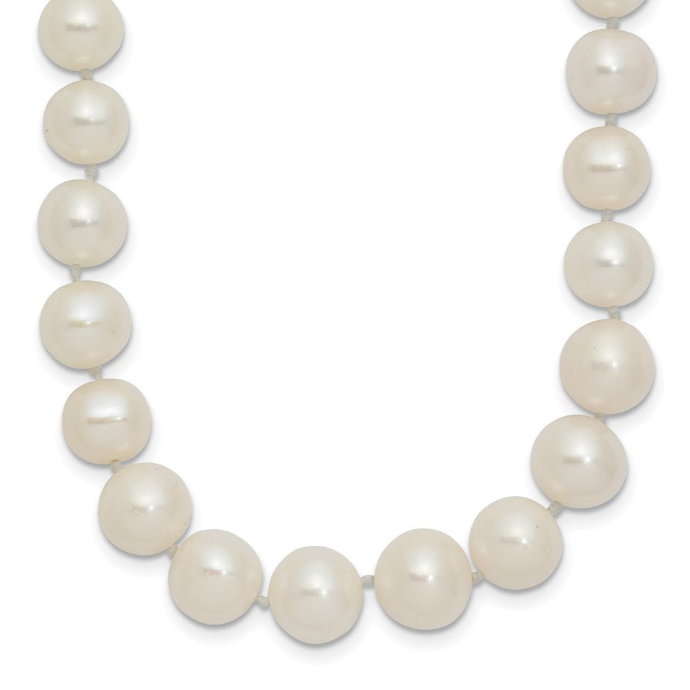 14K Yellow Gold 7.5-9mm White Freshwater Cultured Pearl Graduated Necklace