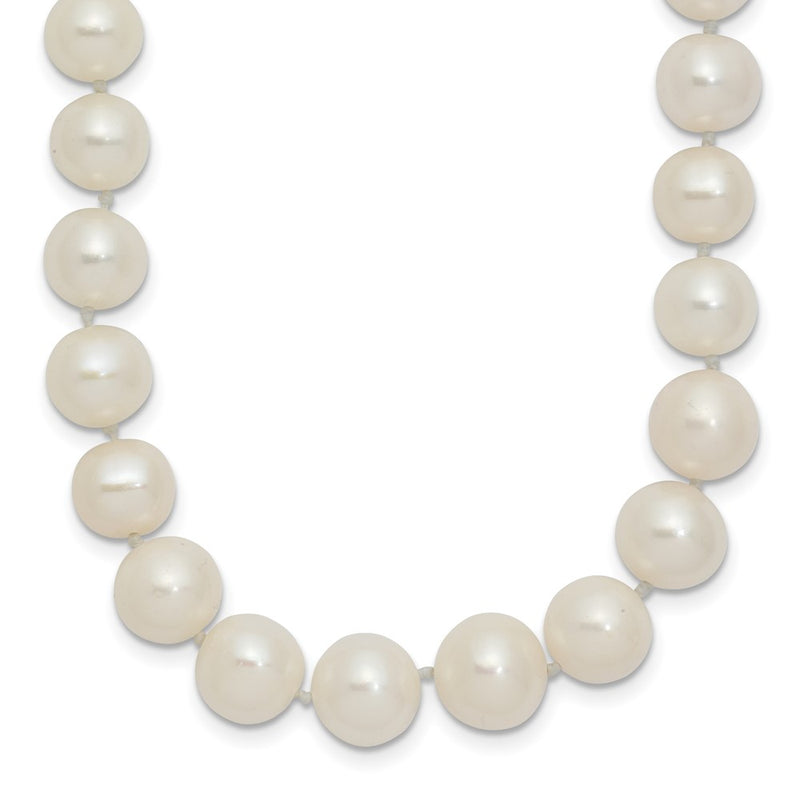 14K Yellow Gold 7.5-9mm White Freshwater Cultured Pearl Graduated Necklace