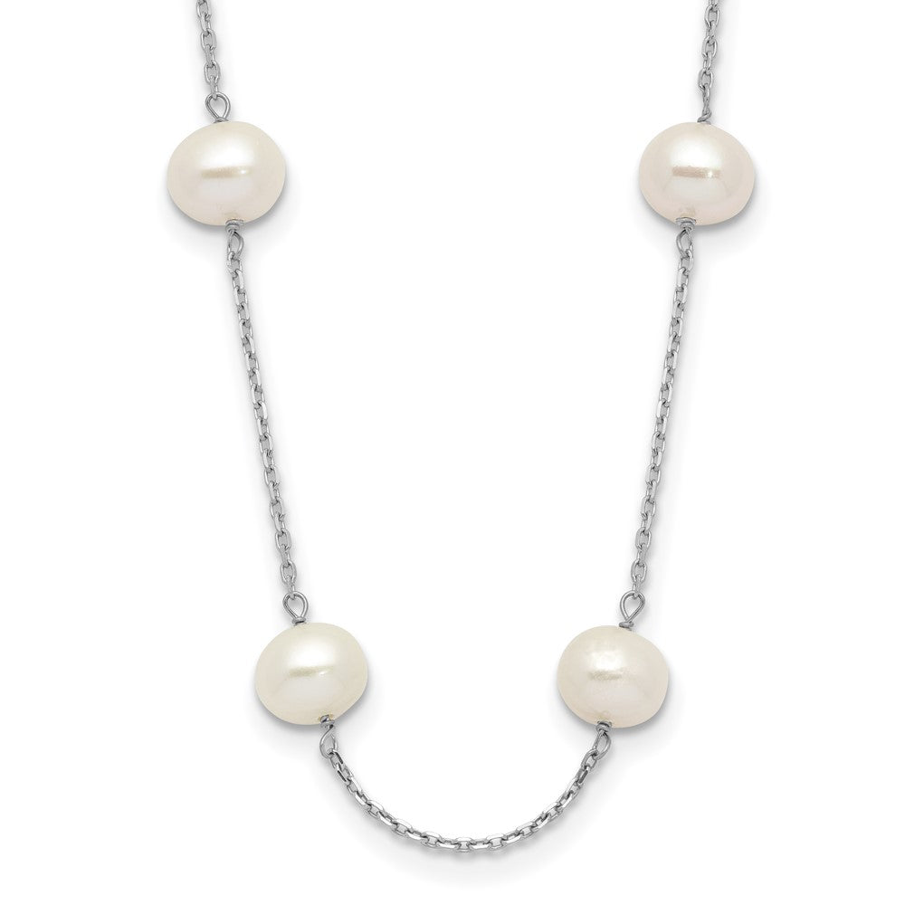 14K White Gold 6-7mm Round Fw Cultured Pearl 12-Station Necklace