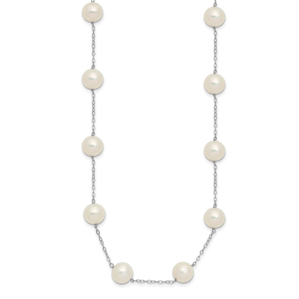14K White Gold 8-9mm Freshwater Cultured Pearl 14-Station Necklace