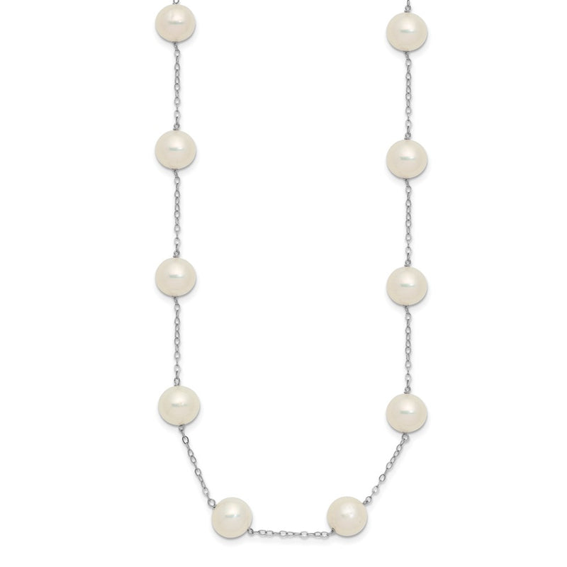 14K White Gold 8-9mm Freshwater Cultured Pearl 14-Station Necklace