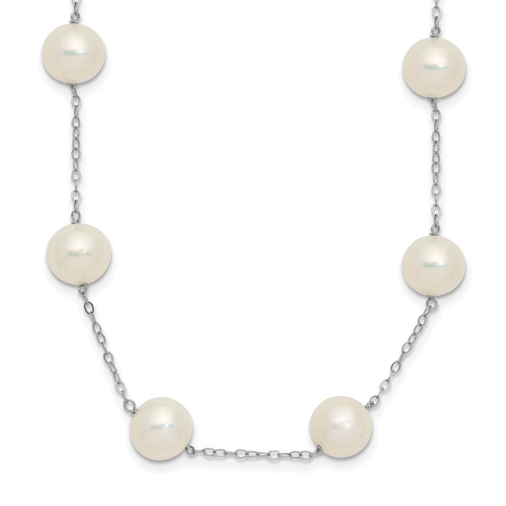 14K White Gold 8-9mm Freshwater Cultured Pearl 14-Station Necklace