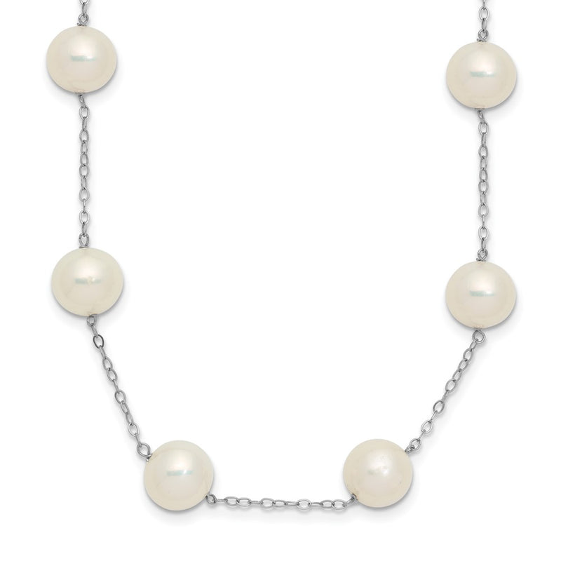 14K White Gold 8-9mm Freshwater Cultured Pearl 14-Station Necklace