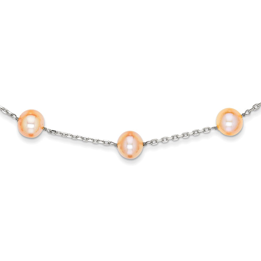 14K White Gold Wg Cream Color Fw Cultured Pearl Necklace