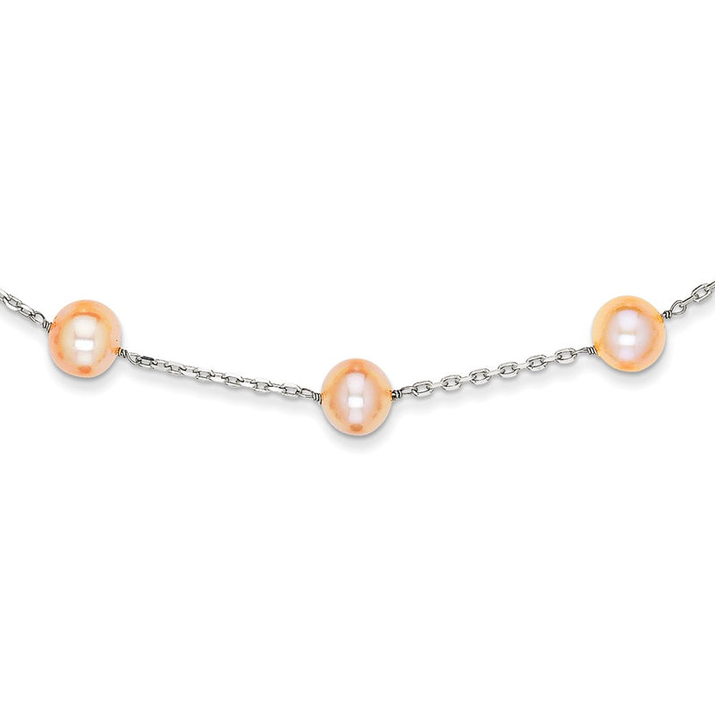 14K White Gold Wg Cream Color Fw Cultured Pearl Necklace