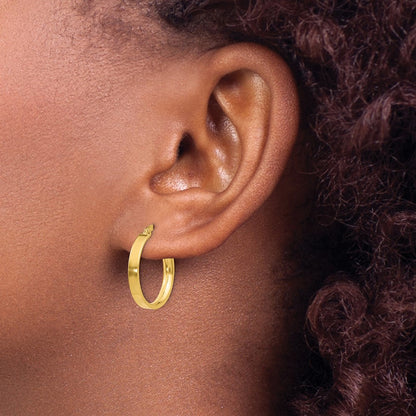 14K Yellow Gold 3mm Small Hoop Earrings