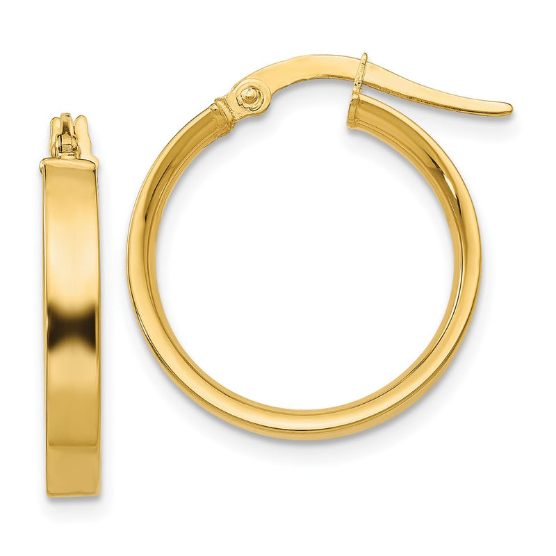 14K Yellow Gold 3mm Small Hoop Earrings