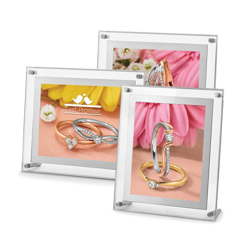 Non Metal First Promise 8X10 Illuminated Sign And 3 Ring Photos For Display