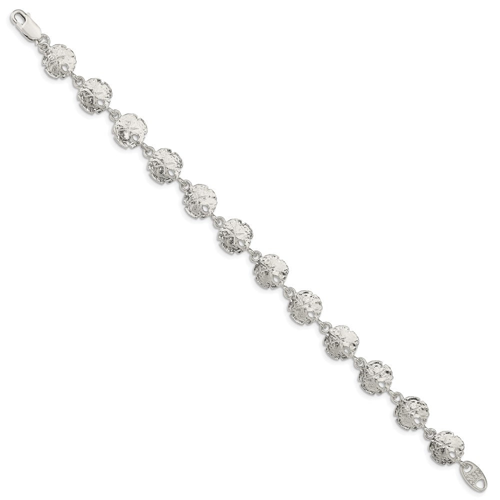 7 Inch Sterling Silver Sand Dollars Bracelet