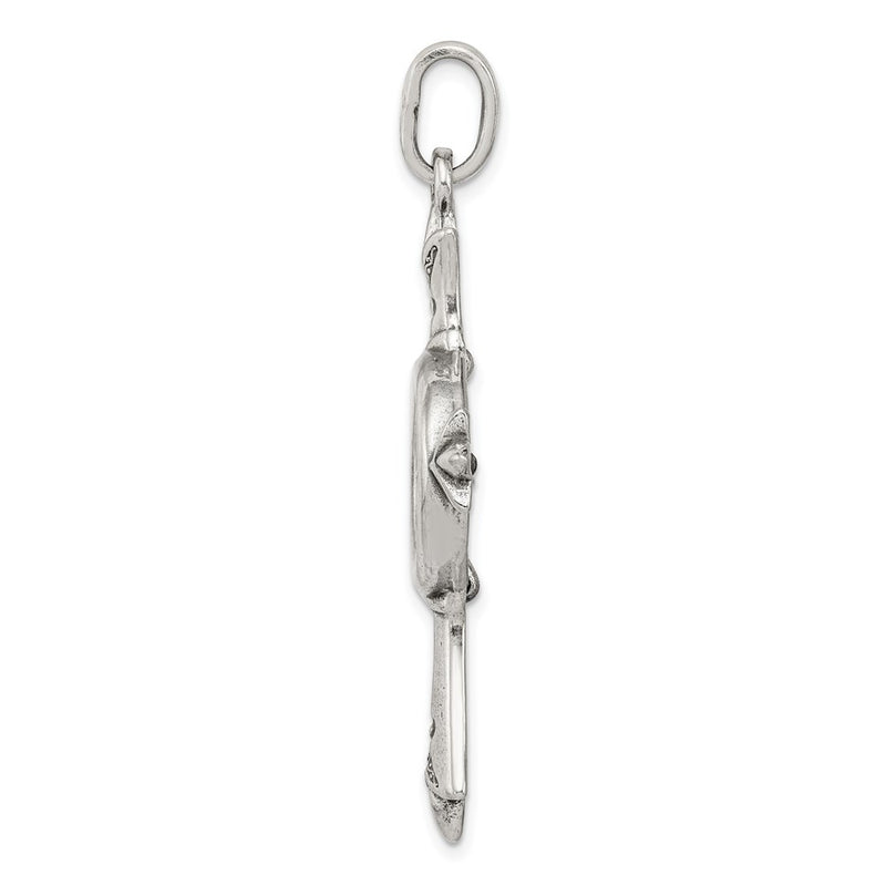 Sterling Silver Ancient Coins Antiqued Widow's Mite Coin Cross Pendant