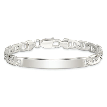 7 Inch Sterling Silver Anchor Id Bracelet