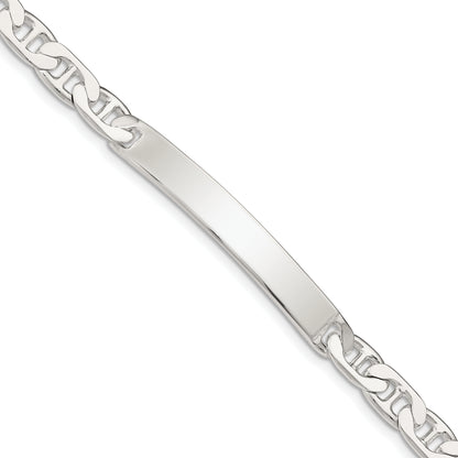 7 Inch Sterling Silver Anchor Id Bracelet