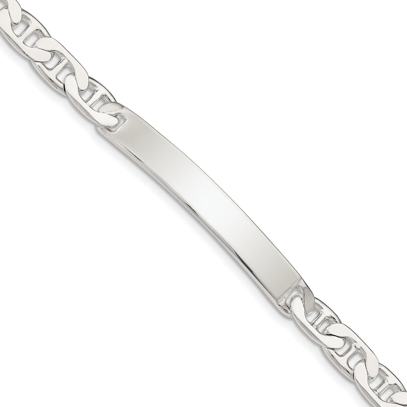 7 Inch Sterling Silver Anchor Id Bracelet