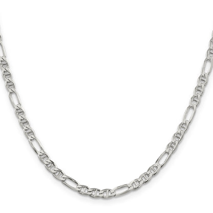 20 Inch Sterling Silver 3.75mm Figaro Anchor Chain