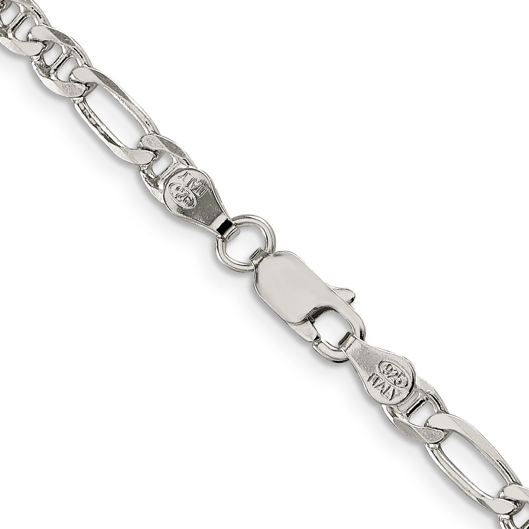 20 Inch Sterling Silver 3.75mm Figaro Anchor Chain