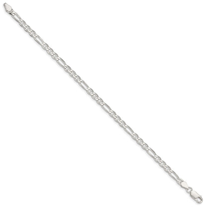 Sterling Silver 3.75mm Figaro Anchor Chain Bracelet