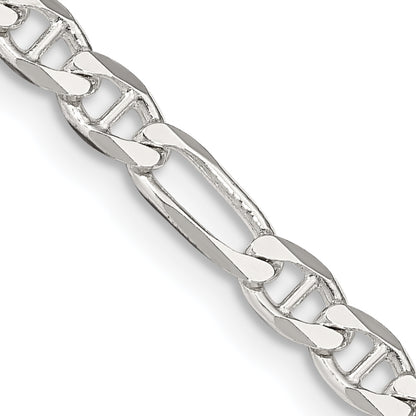 20 Inch Sterling Silver 3.75mm Figaro Anchor Chain