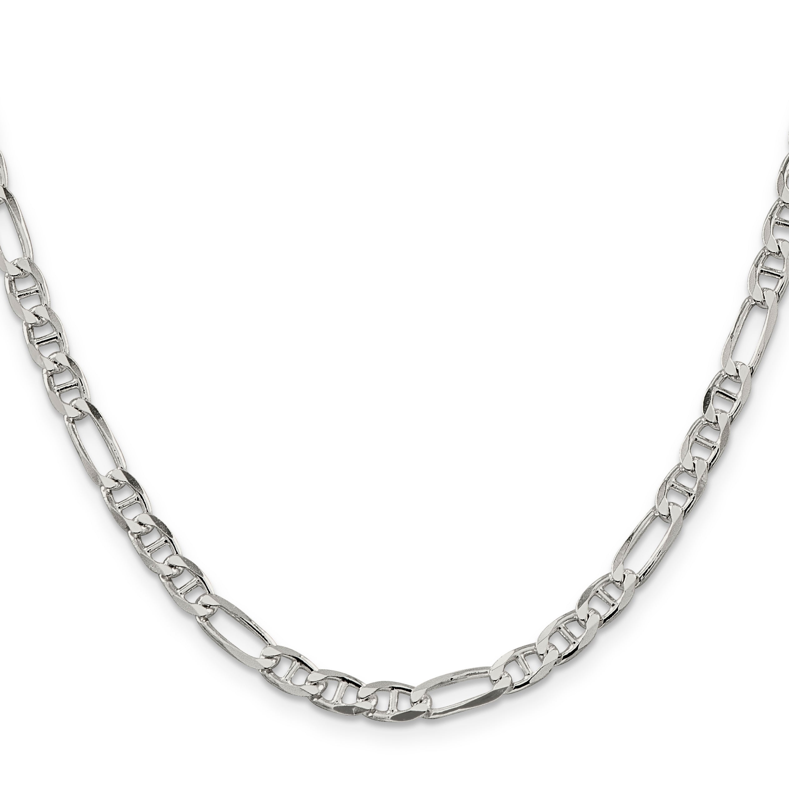 20 Inch Sterling Silver 4.5mm Figaro Anchor Chain