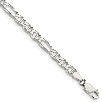 7 Inch Sterling Silver 4.5mm Figaro Anchor Chain Bracelet