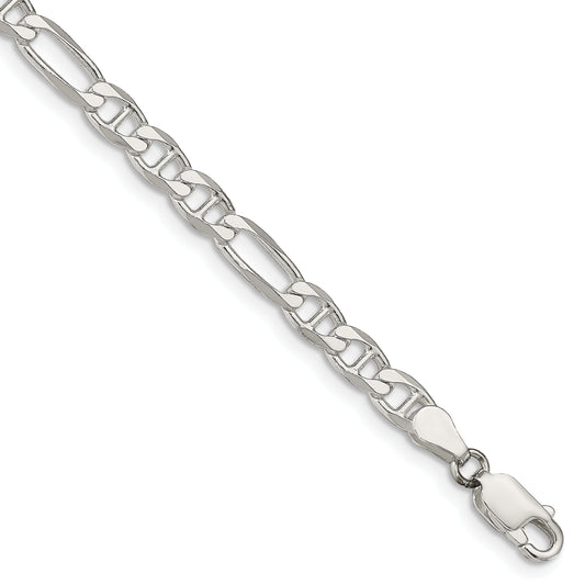 8 Inch Sterling Silver 4.5mm Figaro Anchor Chain