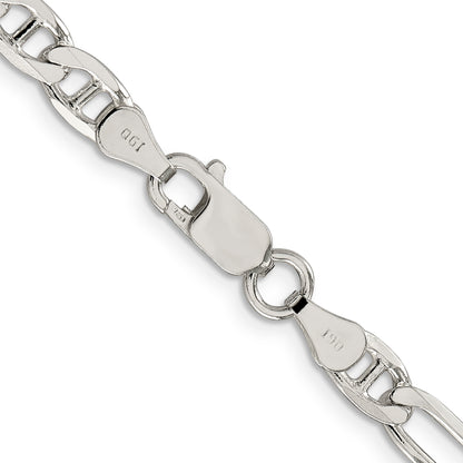 26 Inch Sterling Silver 5.5mm Figaro Anchor Chain