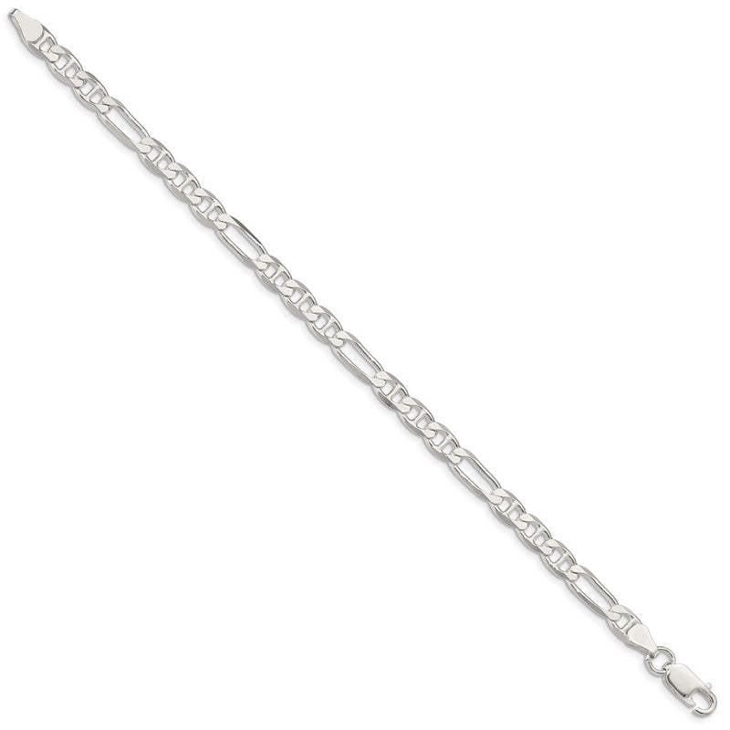 Sterling Silver 5.5mm Figaro Anchor Chain Bracelet