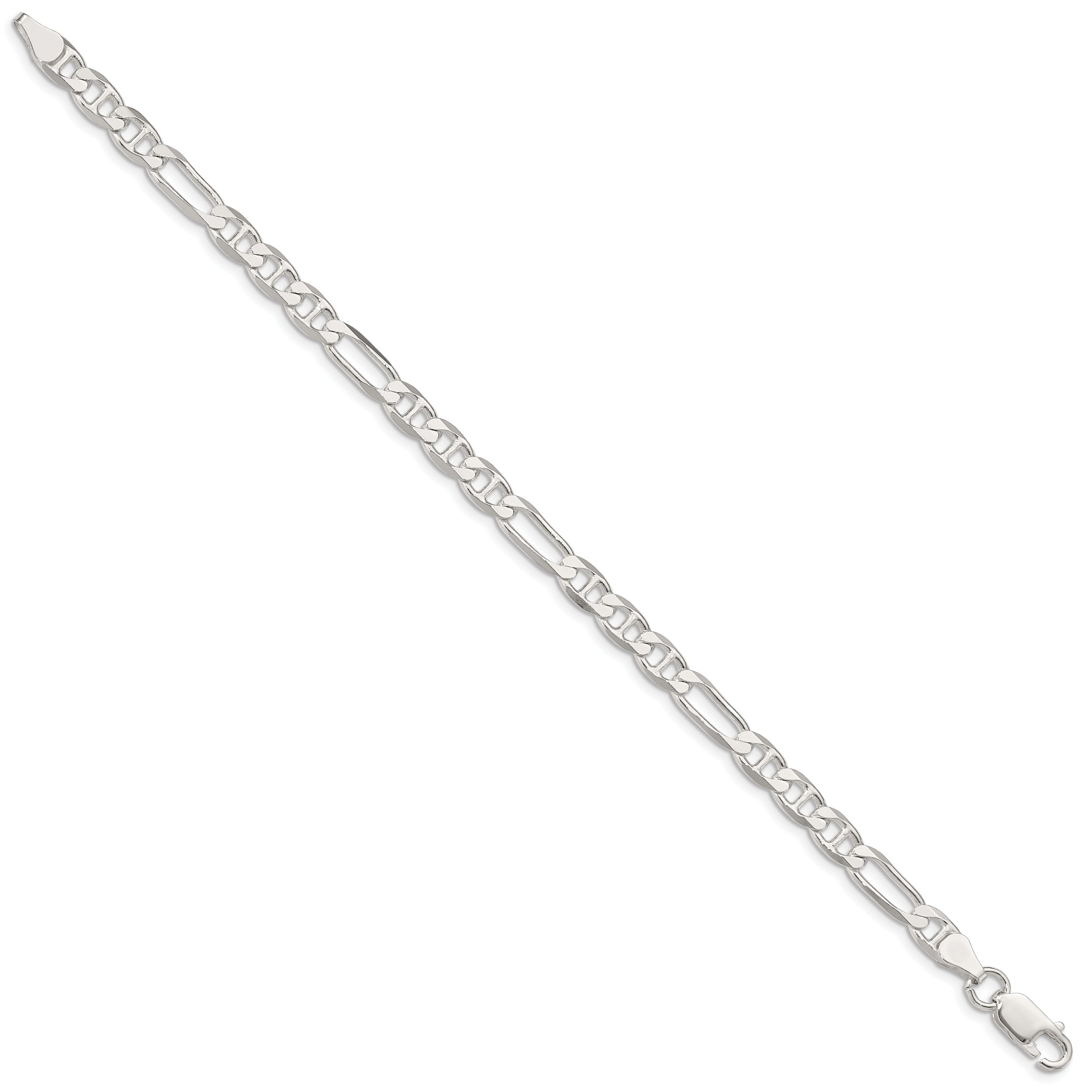 9 Inch Sterling Silver 5.5mm Figaro Anchor Chain