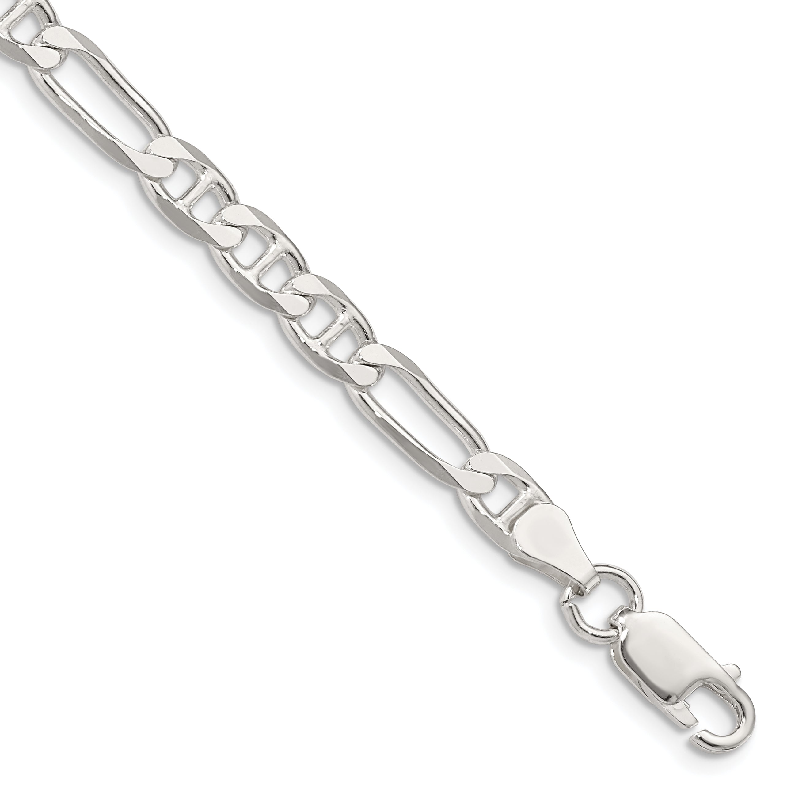9 Inch Sterling Silver 5.5mm Figaro Anchor Chain