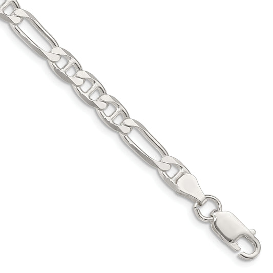 9 Inch Sterling Silver 5.5mm Figaro Anchor Chain
