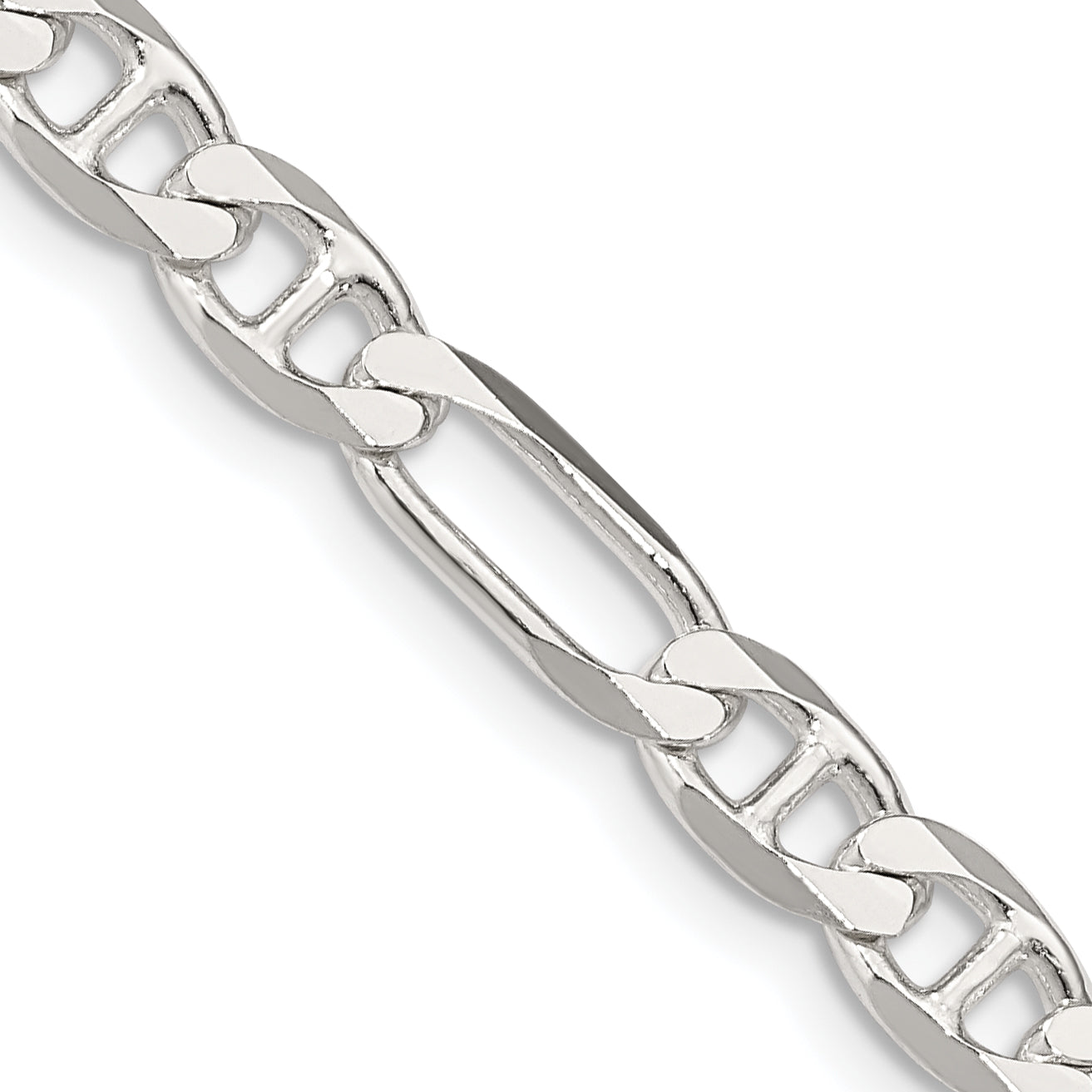 30 Inch Sterling Silver 5.5mm Figaro Anchor Chain