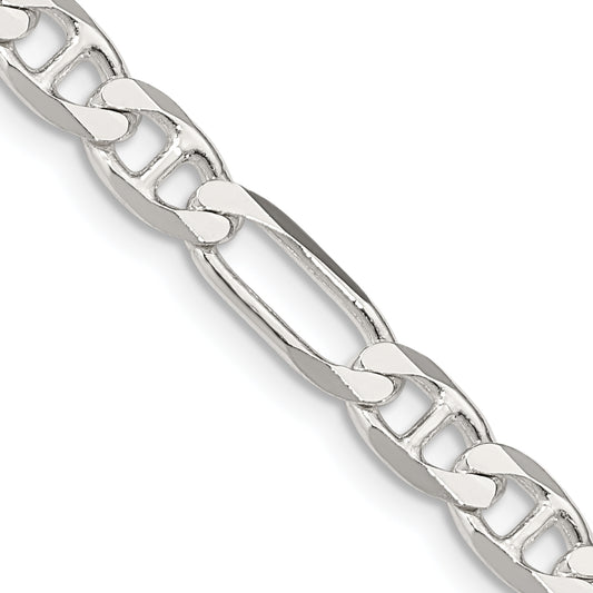 30 Inch Sterling Silver 5.5mm Figaro Anchor Chain