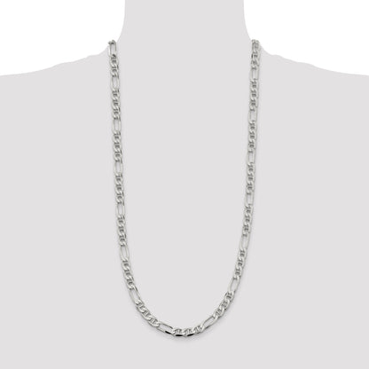 30 Inch Sterling Silver 7.5mm Figaro Anchor Chain