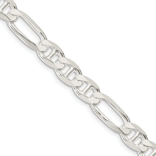 30 Inch Sterling Silver 7.5mm Figaro Anchor Chain