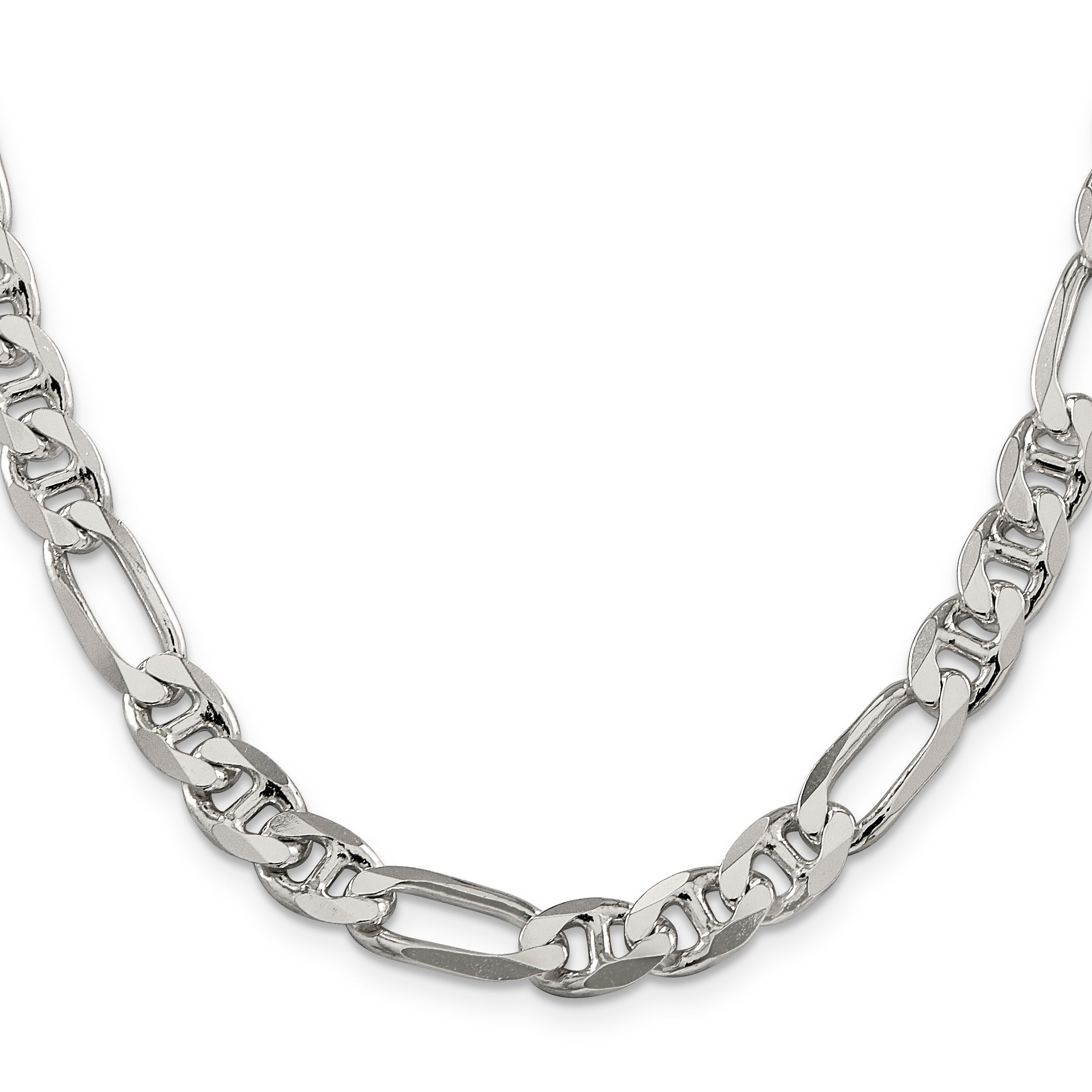 26 Inch Sterling Silver 8.25mm Figaro Anchor Chain